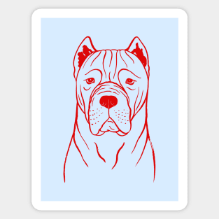 Cane Corso (Light Blue and Red) Sticker